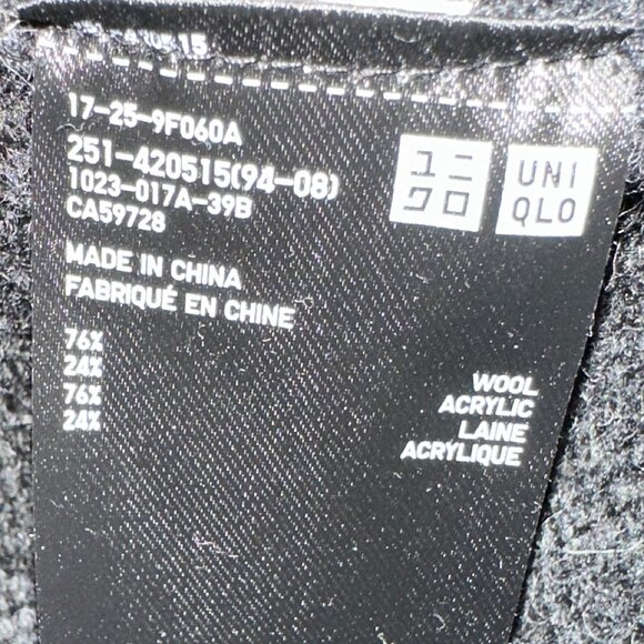 Uniqlo Hooded Wool Coat – Size S（fits M)  Dark Gray - Picture 7 of 11